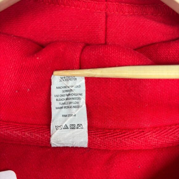 STEW LEONARDS Hoodie Adult XL Farm Fresh Supermarket Sweatshirt Fleece Red - Picture 11 of 14